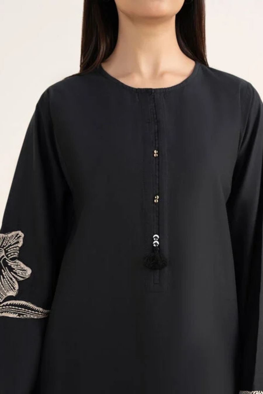 Mala 2Pc - Embroidered Dhanak bana Dora Unstitched