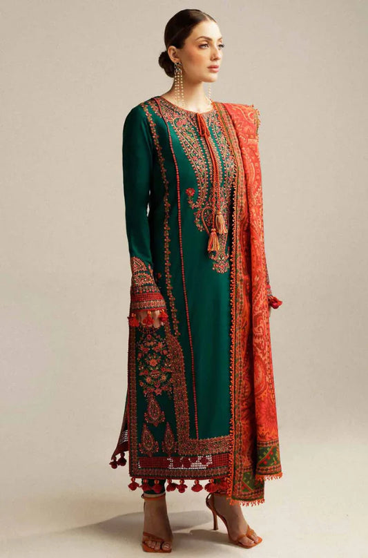 Sapphire - 3PC Dhanak Embroidered Suit - MM#1005