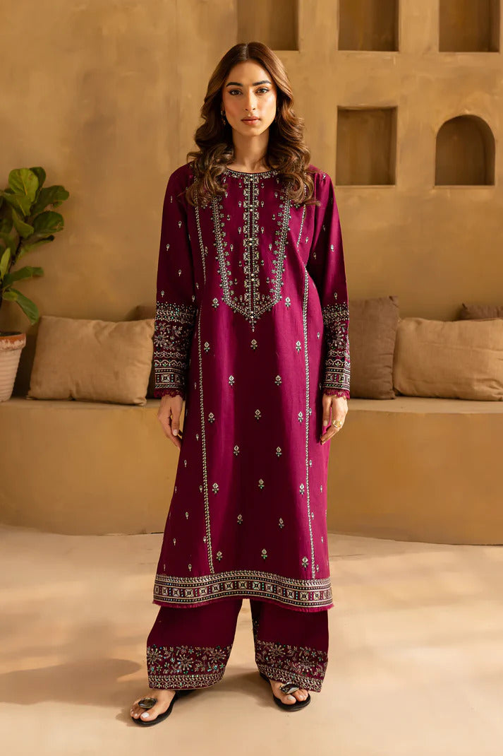 Hobbit 2Pc - Embroidered Dhanak bana Dora Unstitched