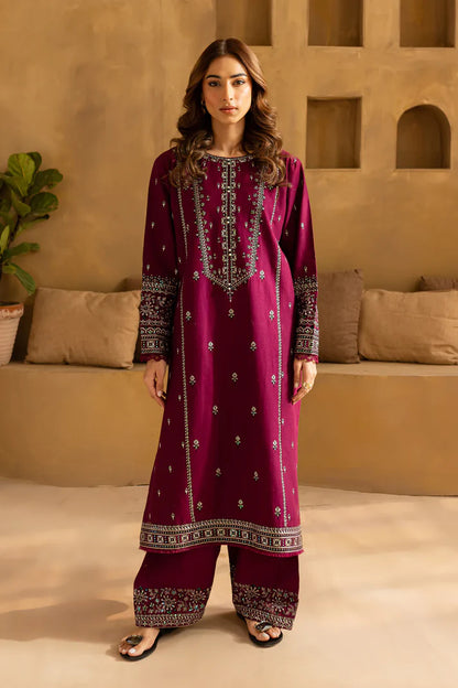 Hobbit 2Pc - Embroidered Dhanak bana Dora Unstitched