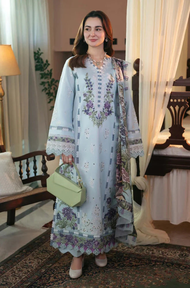 Sapphire - 3PC Dhanak Embroidered Suit - MM#1007